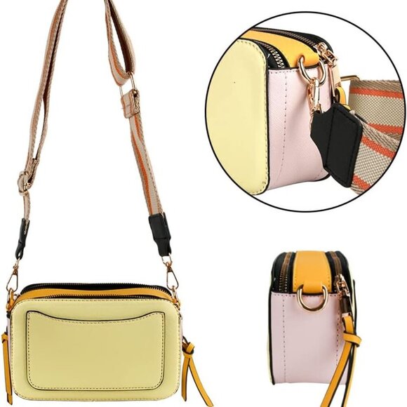 Bee Purse Camera Crossbody Bags for Women Trendy Small Snapshot Bag Wide Strap L - Picture 6 of 6